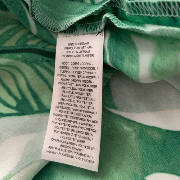 NWT Ralph Lauren Midi Skirt: Resort Collection, Green Leaves, Elastic Waist, 12P - Picture 13 of 15